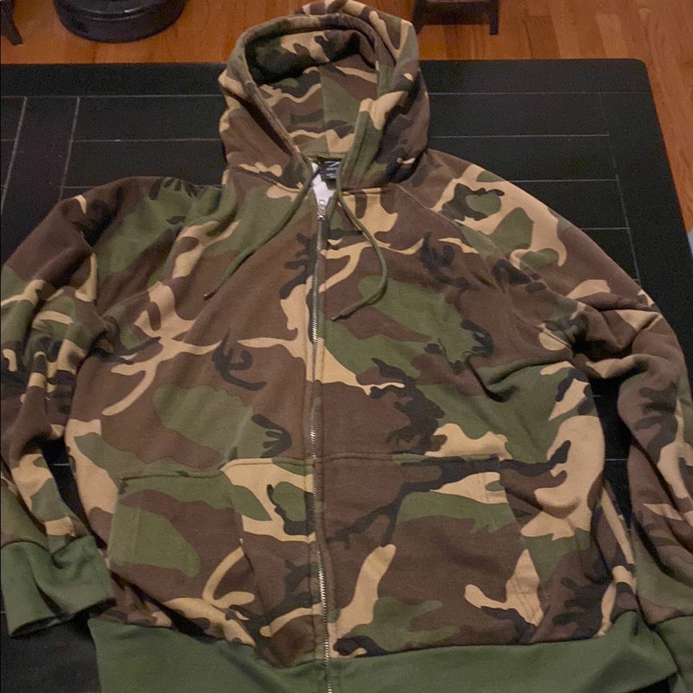 Rothco Camo mens Thermal Lined Zipper Hooded Sweatshirt, size XL